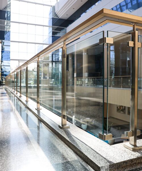 Interior Glass Railings – Bank of America, Long Island