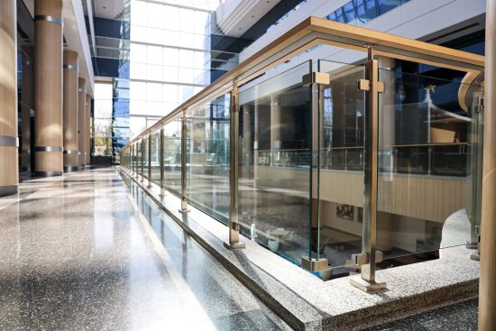 Interior Glass Railings – Bank of America, Long Island