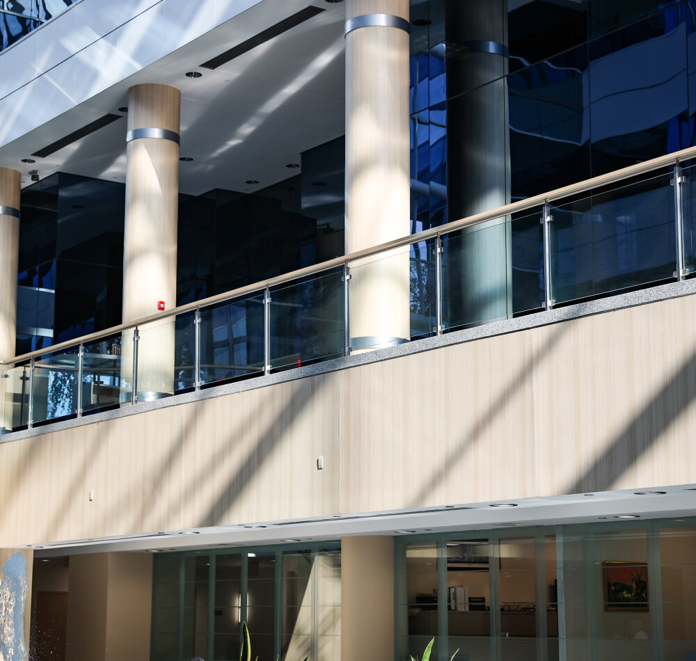 Interior Glass Railings – Bank of America, Long Island