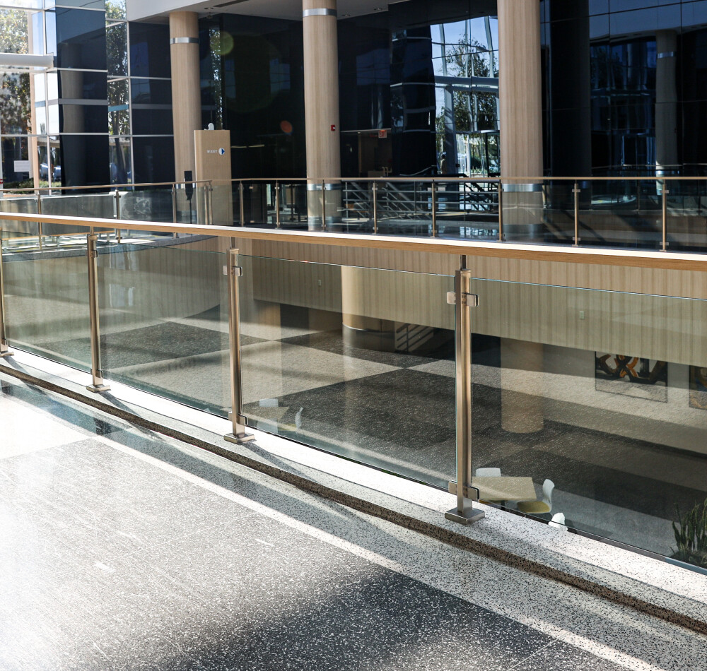 Interior Glass Railings – Bank of America, Long Island
