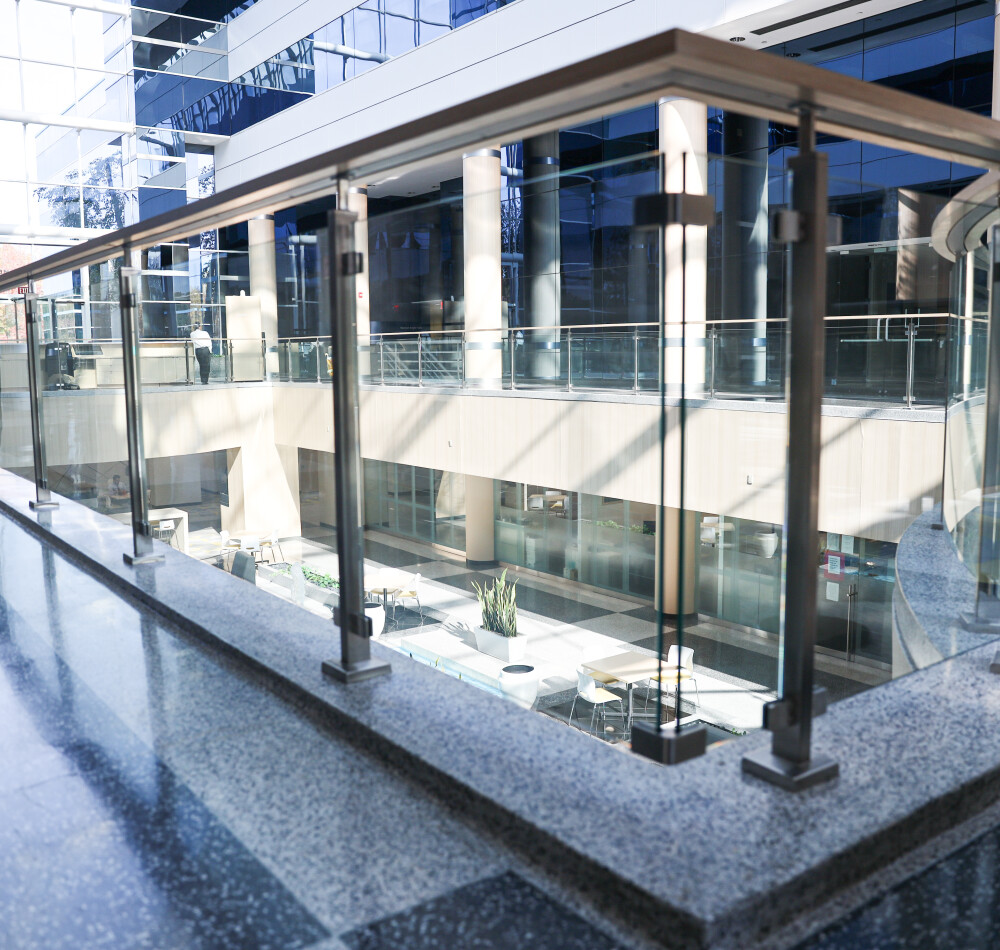 Interior Glass Railings – Bank of America, Long Island
