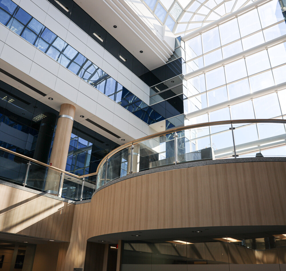 Interior Glass Railings – Bank of America, Long Island