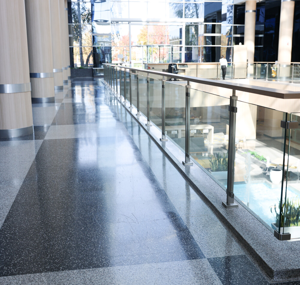 Interior Glass Railings – Bank of America, Long Island