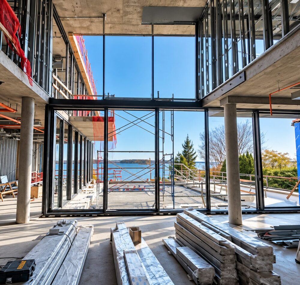 Schüco ASE 60 Lift-and-Slide Doors with TipTronic — Malba, Queens, NY