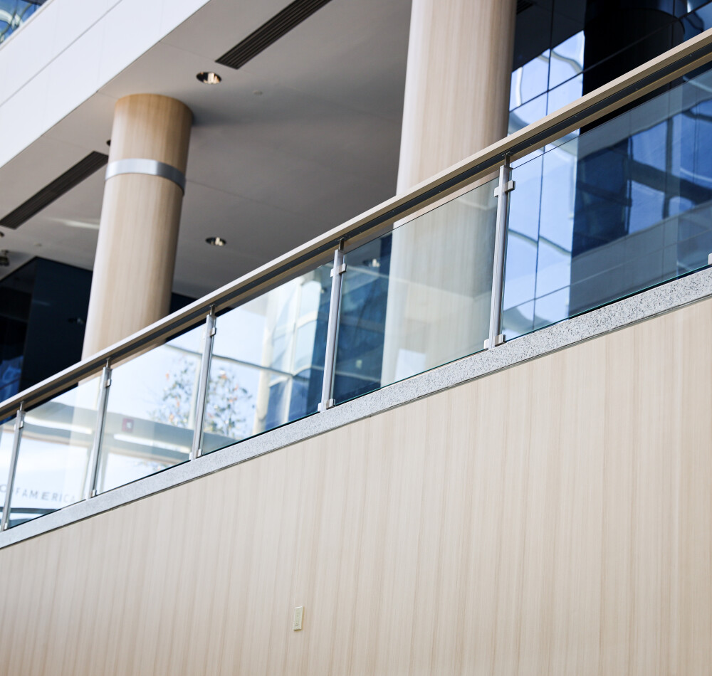 Interior Glass Railings – Bank of America, Long Island