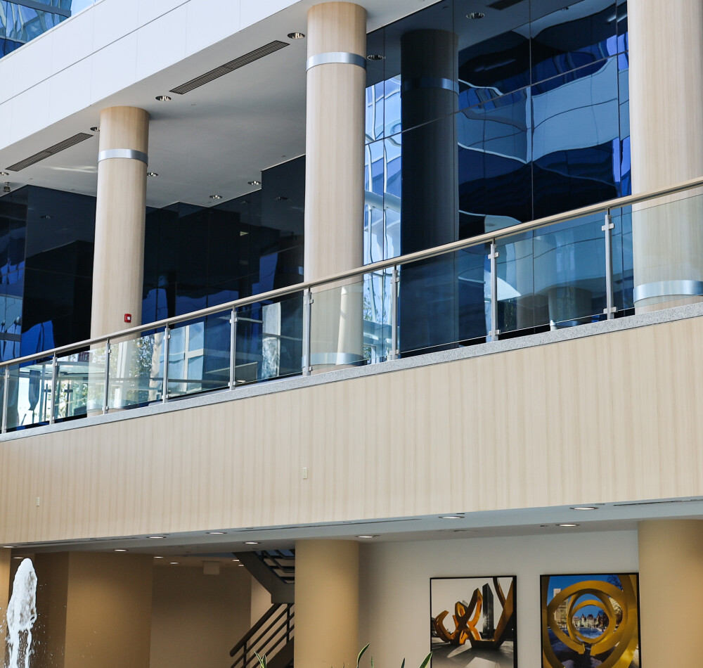 Interior Glass Railings – Bank of America, Long Island