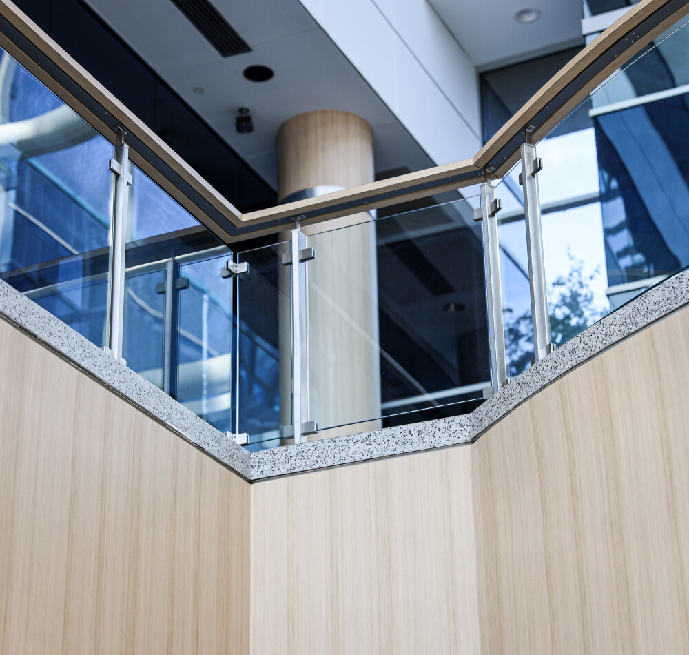 Interior Glass Railings – Bank of America, Long Island